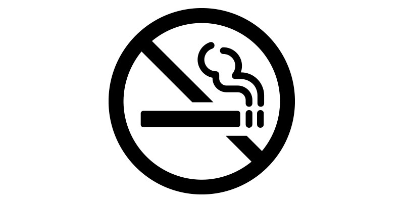 Ikon som symboliserar förbud mot rökning