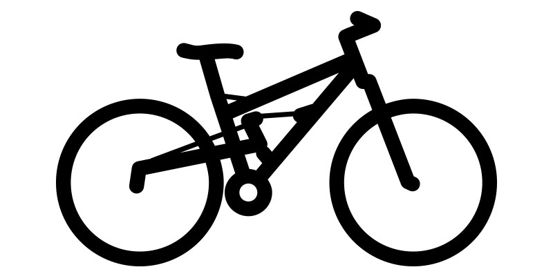Ikon som symboliserar cykel